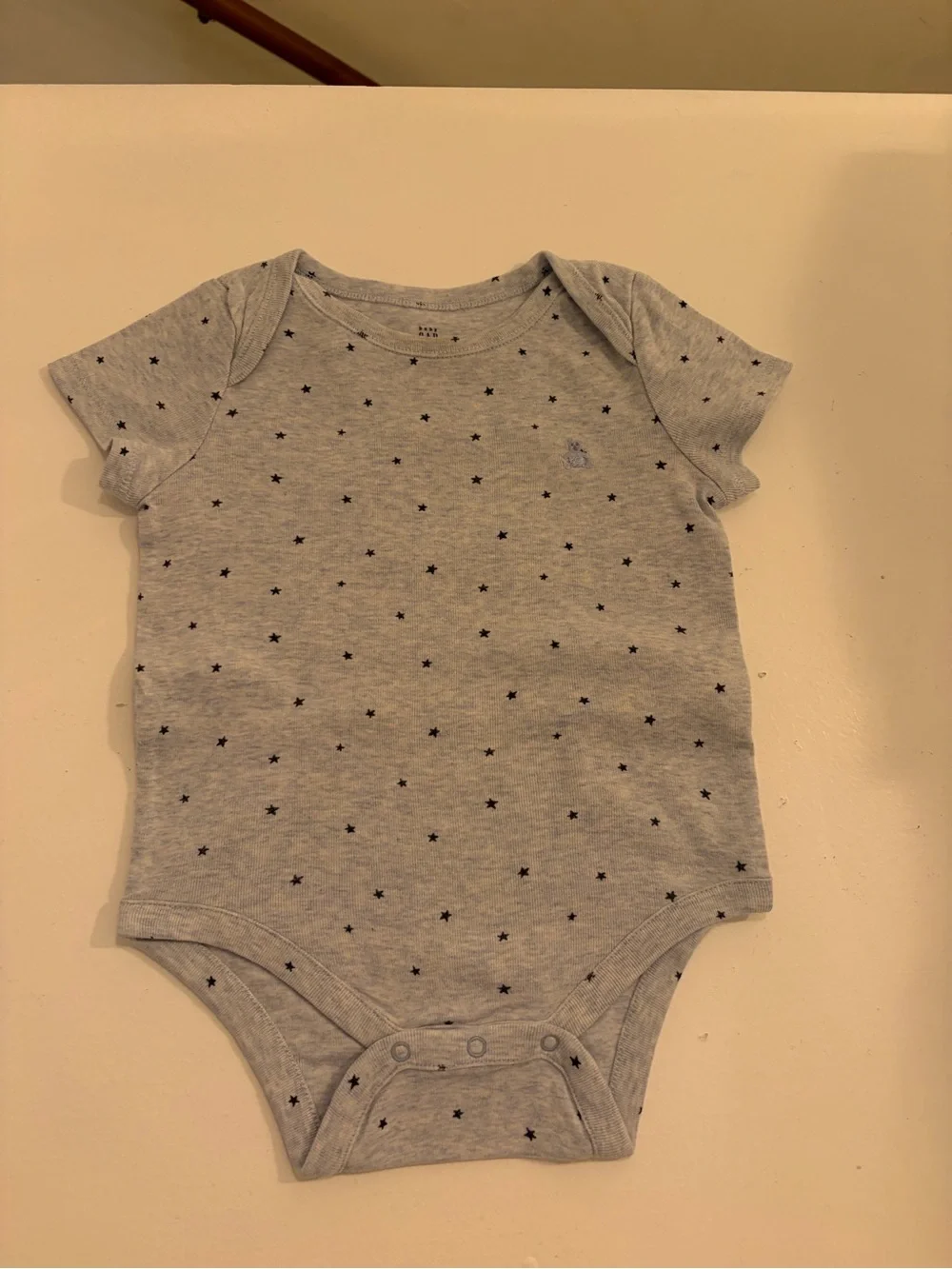 GAP Grey One-Piece Bodysuit with Navy Star Print